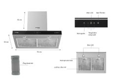 MÁY HÚT MÙI cao cấp CHỮ “t” SUNHOUSE MAMA MMB6817-70 Máy hút mùi chữ T SUNHOUSE MAMA MMB6817-70 ảnh 8
