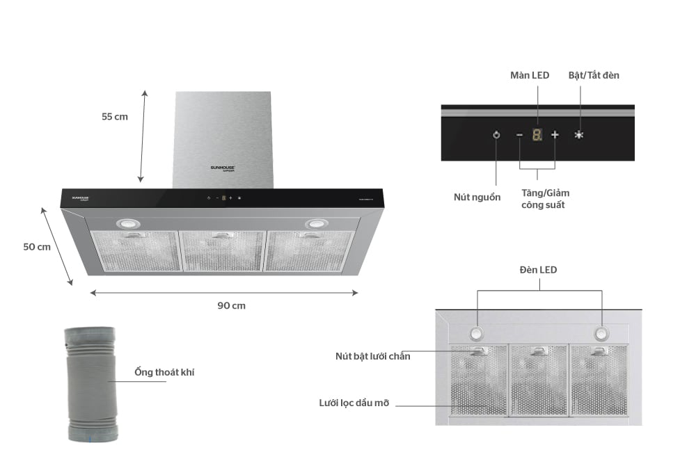 MÁY HÚT MÙI CAO CẤP CHỮ “t” SUNHOUSE MAMA MMB6817-90 – ảnh 8