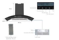 Máy hút mùi kính cong apex APB6681-90C ảnh 2