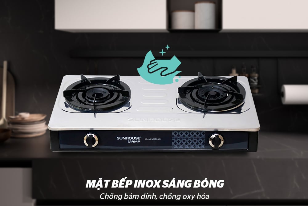 Bếp gas dương mặt inox Sunhouse Mama MMB0981 – ảnh 8