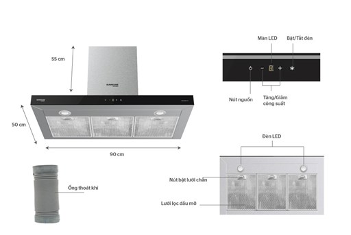 MÁY HÚT MÙI CAO CẤP CHỮ “t” SUNHOUSE MAMA MMB6817-90 – ảnh 2