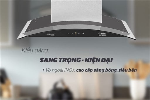 MÁY HÚT MÙI cao cấp KÍNH CONG SUNHOUSE MAMA MMB6682-70 Máy hút mùi kính cong SUNHOUSE MAMA MMB6682-70 – ảnh 2