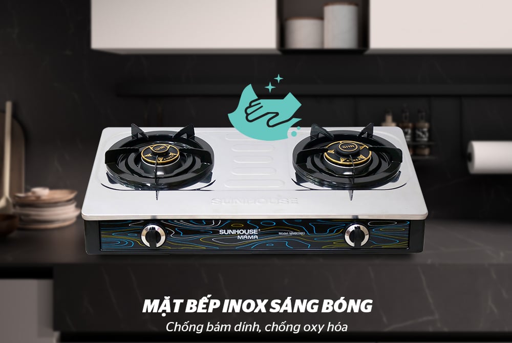 Bếp gas dương mặt inox Sunhouse Mama MMB0983 – ảnh 8