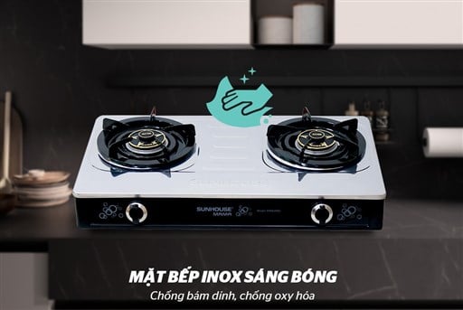 Bếp gas dương mặt inox Sunhouse Mama MMB0986 – ảnh 2
