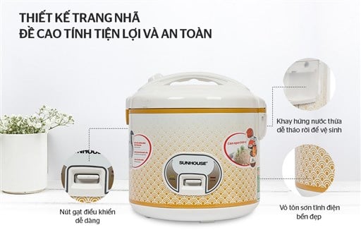 Nồi cơm điện 2.8L Sunhouse SH830 – ảnh 2