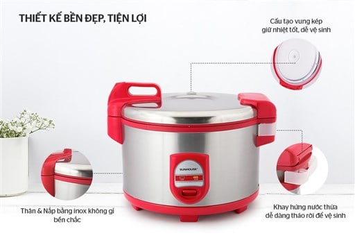 Nồi cơm điện 5.6L Sunhouse SH866 – ảnh 2