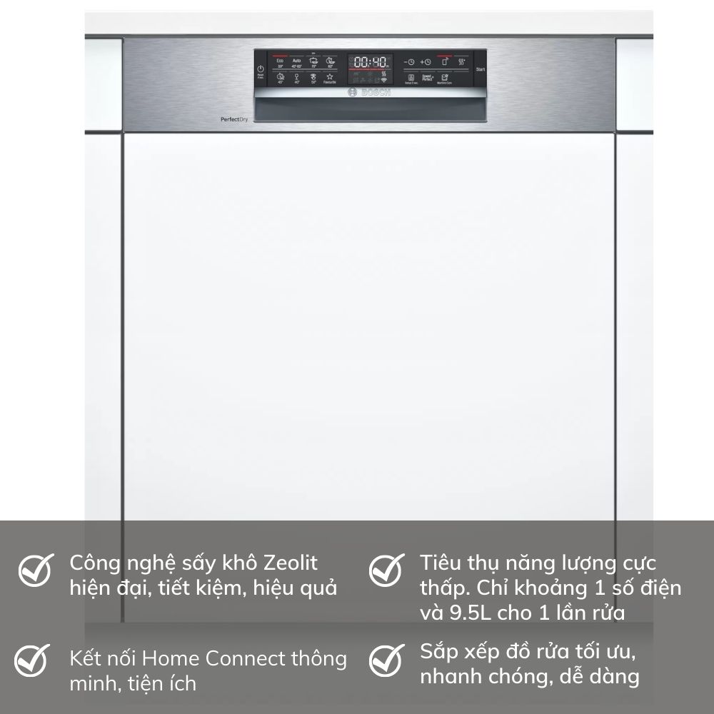 Máy Rửa Bát Bosch SMI6ZDS49E Series 6 Bán Âm