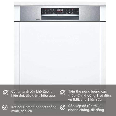 Máy rửa chén Bosch SMI6ZDS49E Series 6 Bán Âm