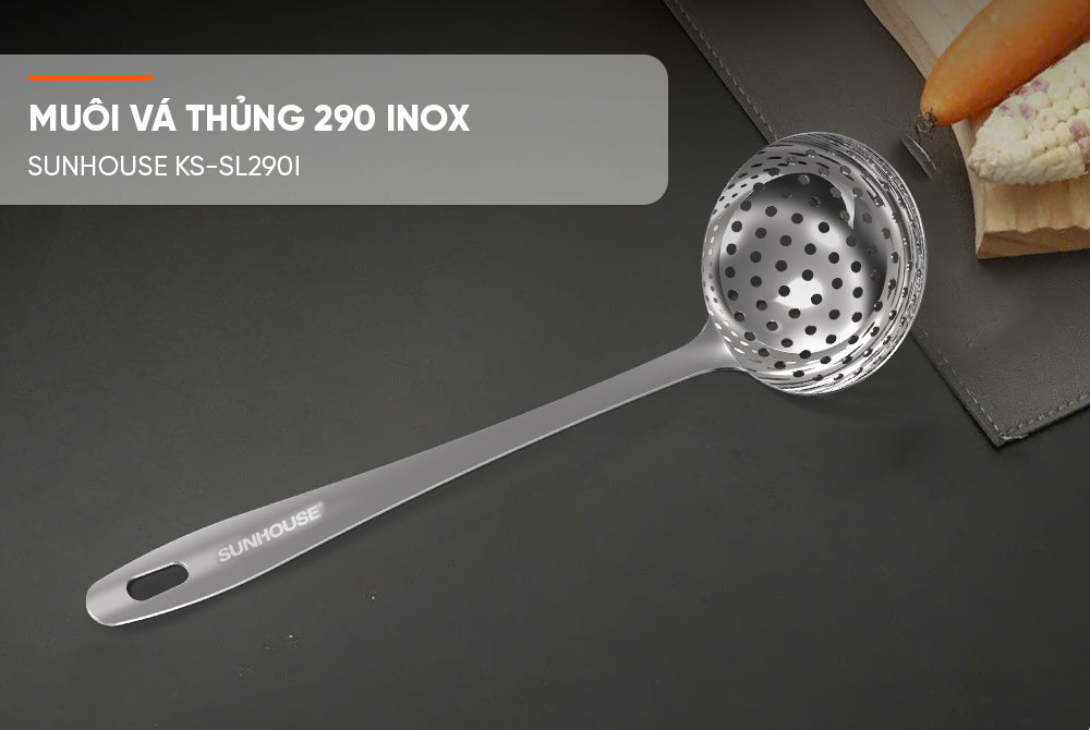 Muôi vá thủng 290 inox Sunhouse KS-SL290I – ảnh 7