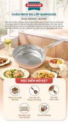 Chảo inox đa lớp Sunhouse IN24M6P ảnh 5