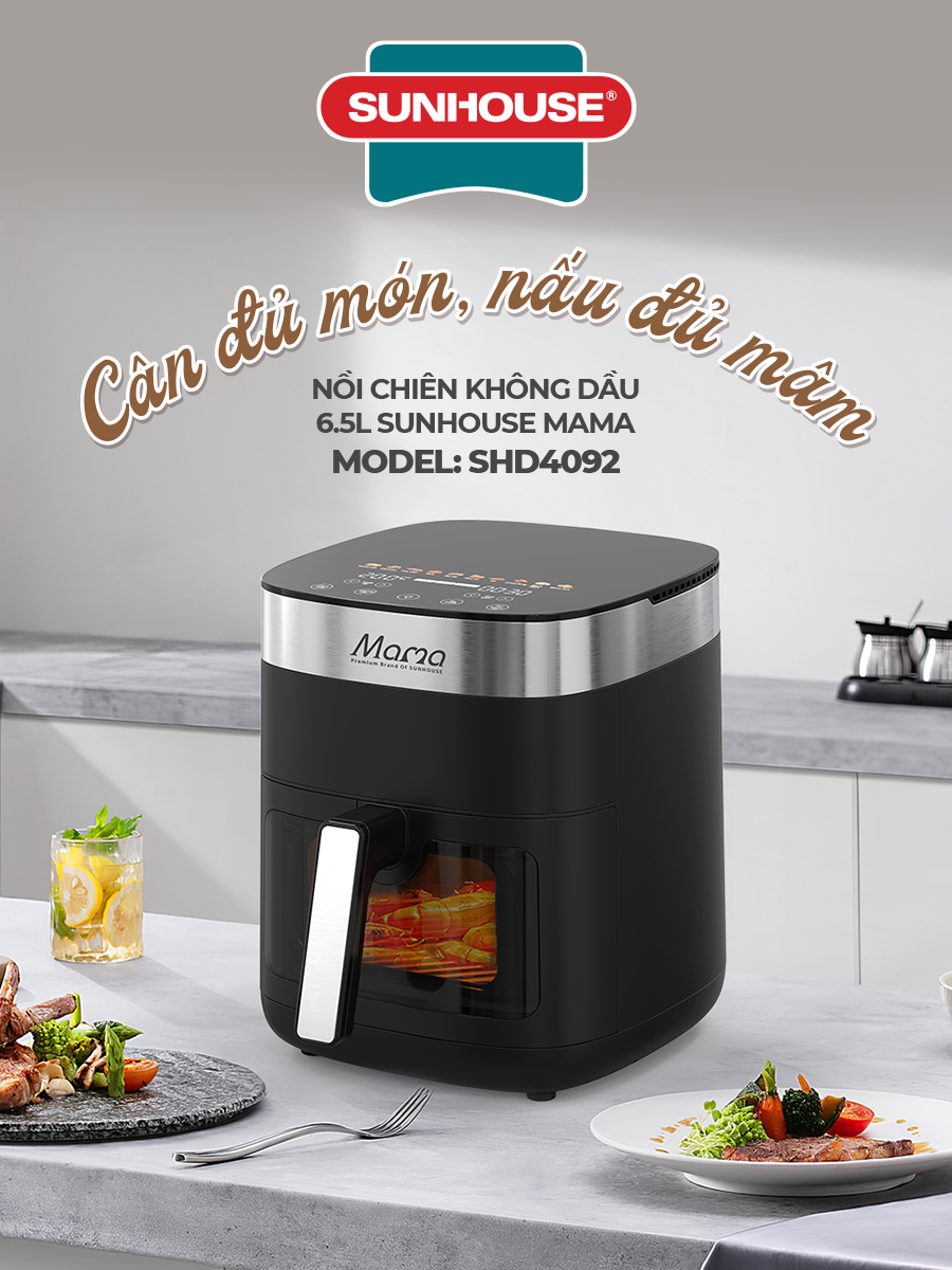 Nồi chiên không dầu 6.5L Sunhouse Mama SHD4092 – ảnh 6