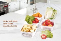 Bộ 5 rổ đựng thực phẩm biozone 16CM KB-BA5B01W ảnh 1