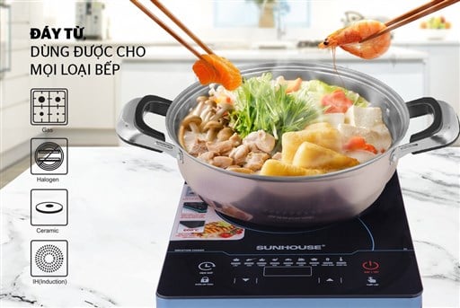 Nồi lẩu inox 1 đáy Sunhouse SHL26 – ảnh 2