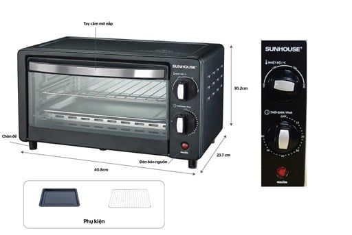 Lò nướng 10L Sunhouse SHD4207LB