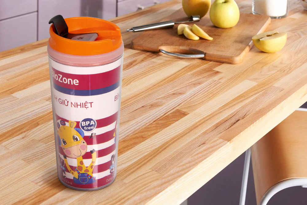 Bình giữ nhiệt biozone 500ML KB-WA500PO nắp màu cam – ảnh 8