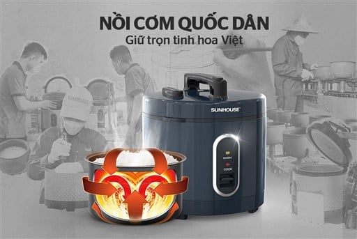 Nồi cơm điện 1.8L Sunhouse SHD8632 – ảnh 2