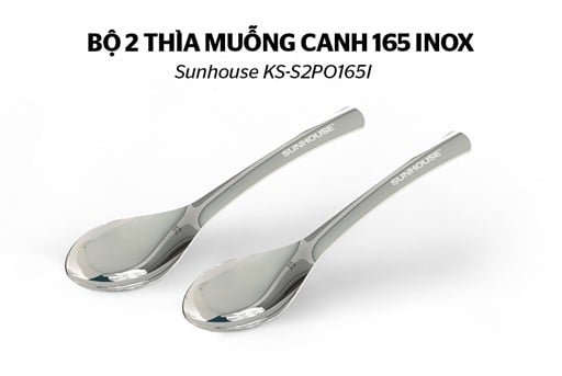Bộ 2 thìa muỗng canh 165 inox Sunhouse KS-S2PO165I