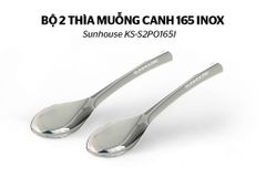 Bộ 2 thìa muỗng canh 165 inox Sunhouse KS-S2PO165I