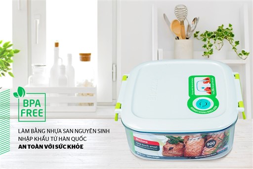 Hộp bảo quản thực phẩm thông minh biozone 900ML KB-SM900S1 – ảnh 2