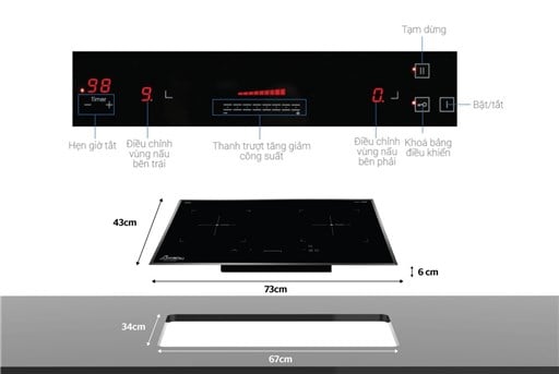 BẾP đôi ĐIỆN từ APEX APB9981 – ảnh 2