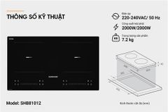 Bếp đôi điện từ Sunhouse SHB81012 ảnh 5