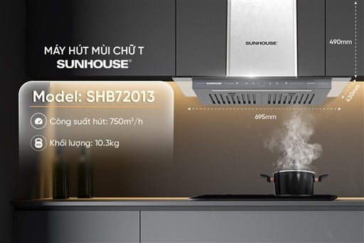 Máy hút mùi chữ t Sunhouse SHB72013 – ảnh 6