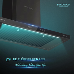 Máy hút mùi chữ T Eurogold EUH03570WB - màu đen, 70cm ảnh 4