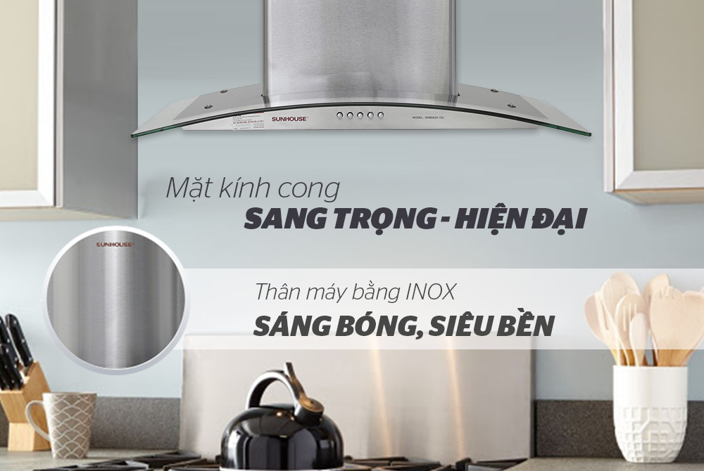Máy hút mùi kính cong Sunhouse SHB6629-70C – ảnh 8