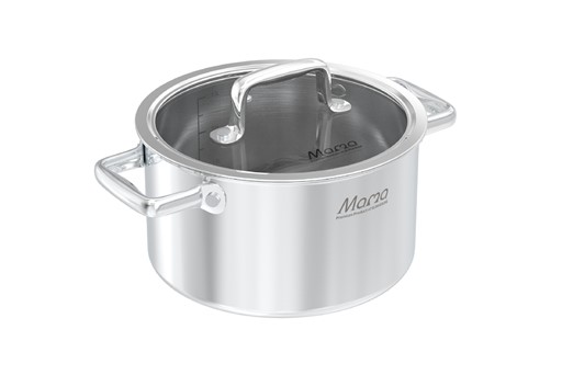 Bộ nồi chảo inox hybrid liền đáy Sunhouse Mama SHG810