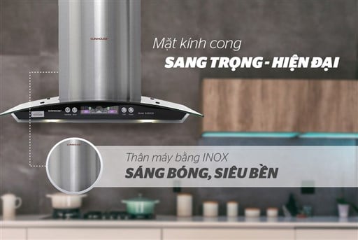 Máy hút mùi kính cong Sunhouse SHB6626 – ảnh 2