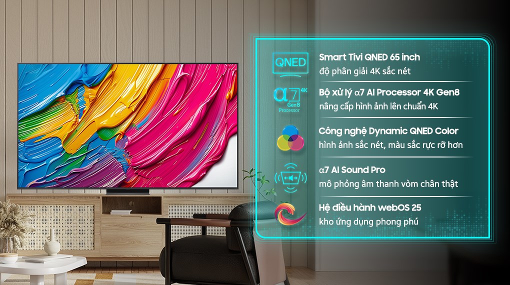 TV LG AI 2025 QNED AI QNED81 65 inch 65QNED81ASA