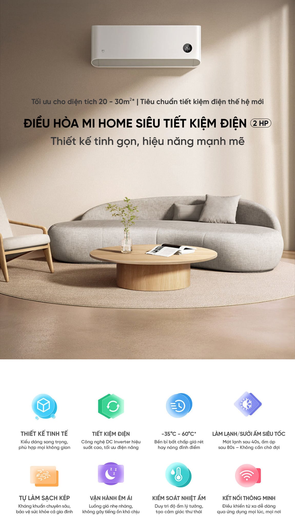 Điều hòa Xiaomi Mijia KFR50GW-S1A1 2026 2HP Tiết Kiệm Điện Cấp 1 – ảnh 8