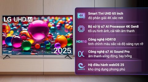Smart TV LG 65 Inch UHD AI UA8450 4K 2025 65UA8450PSA
