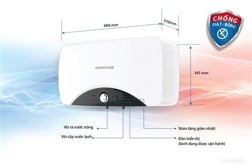 Bình nước nóng 20L Sunhouse SHA9265L – ảnh 5