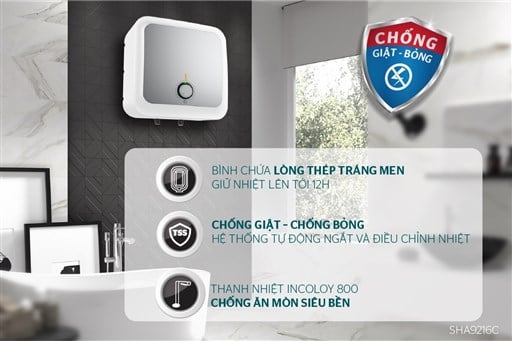 Bình nước nóng 28L Sunhouse SHA9216C – ảnh 5