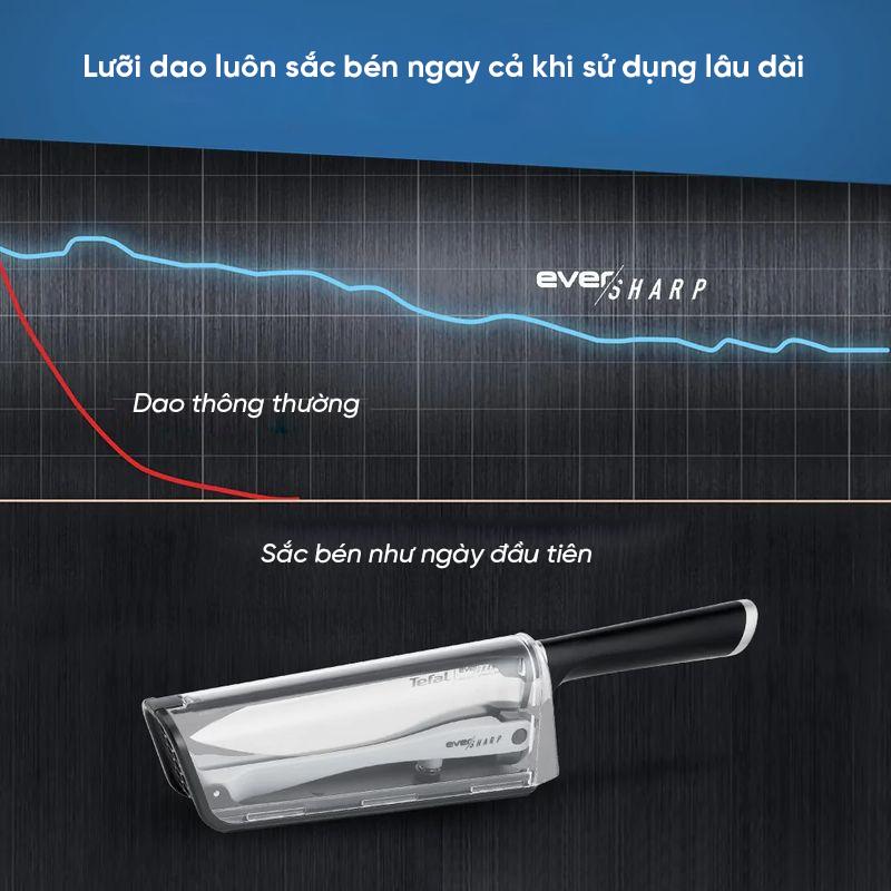 Dao làm bếp tích hợp dụng cụ mài chuyên dụng Tefal Ever Sharp K2569004 - 16,5cm – ảnh 3