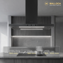Máy hút mùi đảo 90cm Malloca MH9058 ảnh 3