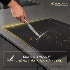 Bếp từ 2 vùng nấu 75cm (Mặt kính Onyka chống trầy xước) Malloca MI750ES ảnh 3