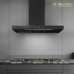 Máy hút mùi áp tường dạng chữ T Malloca MH9045TS ảnh 4