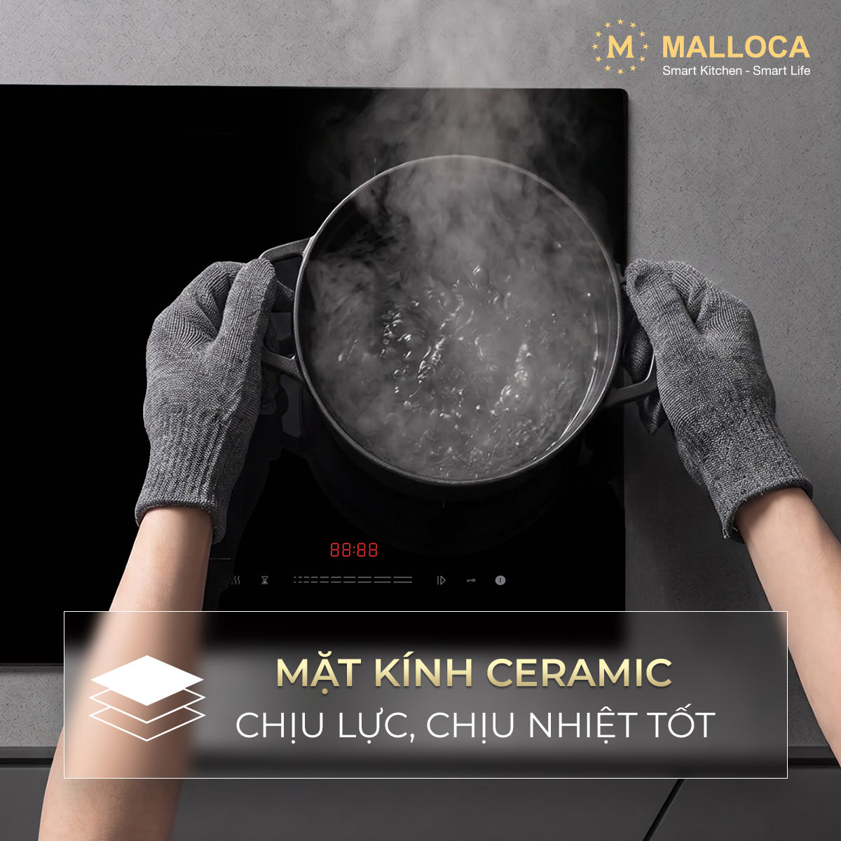 Bếp từ 2 vùng nấu 73cm Malloca EcoKitchen MIH02ECO - Hiệu năng nấu của Malloca MIH02ECO Bếp từ 2 vùng nấu 73cm Malloca EcoKitchen MIH02ECO - Hiệu năng nấu của Malloca MIH02ECO