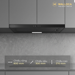 Máy hút mùi âm tủ Malloca MH800TC ảnh 3