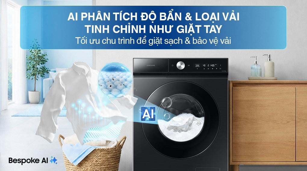 Máy giặt Samsung Bespoke AI Inverter 14 kg WW14BB944DGBSV – ảnh 3