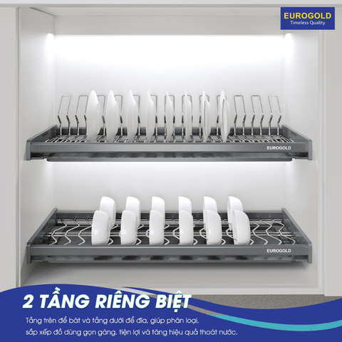 Giá bát cố định Eurogold EPV8070 - Inox SUS304, nan Oval, 70cm