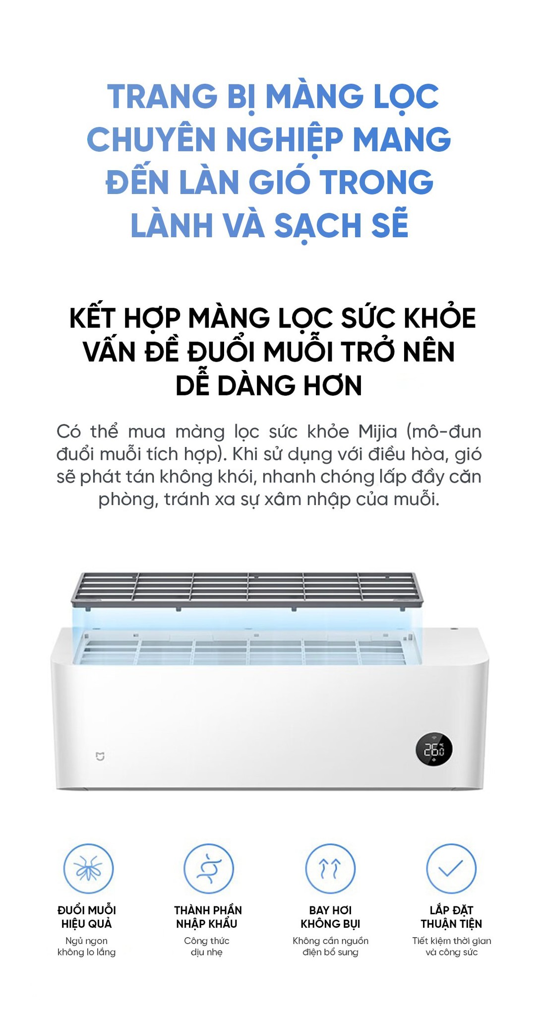 Điều hòa Xiaomi Mijia KF-26GW/C2A5 1HP 1 chiều – ảnh 8
