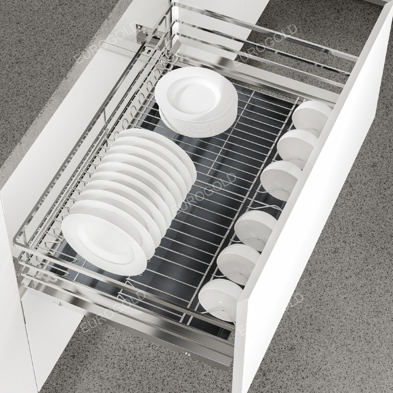 Giá xoong nồi bát đĩa Eurogold EP70 - Inox SUS304, nan dẹt, 70cm
