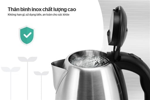 Ấm siêu tốc inox 1.8 l Sunhouse SHD1182 – ảnh 3