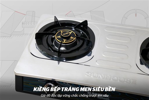 Bếp gas dương mặt inox Sunhouse Mama MMB0983 – ảnh 3