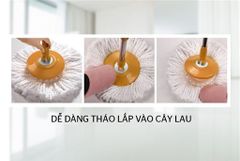 Bông lau nhà microfiber xoay 360 độ Sunhouse KS-CO350M ảnh 2
