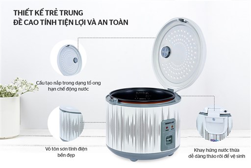 Nồi cơm điện 1.8L Sunhouse SHD8601 – ảnh 3