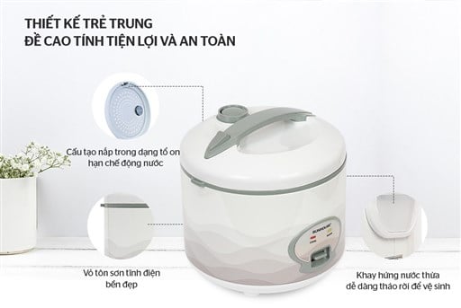 Nồi cơm điện 1.8L Sunhouse SHD8602 – ảnh 3